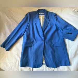 Zara Royal Blue Single-Button Women's Blazer